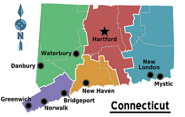 Map of Connecticut